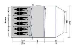 Outwell Parkdale 6PA Tent (2023) -Camping Gear Shop 111035 parkdale 6pa drawing floorplan 3
