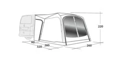 Outwell Milestone Dash Drive Away Awning 19 Outwell Milestone Dash Drive Away Awning -Camping Gear Shop 111099 milestone dash drawing perspective2