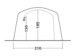 Outwell Parkdale 4PA Tent (2023) -Camping Gear Shop 111180 parkdale 4pa drawing other5