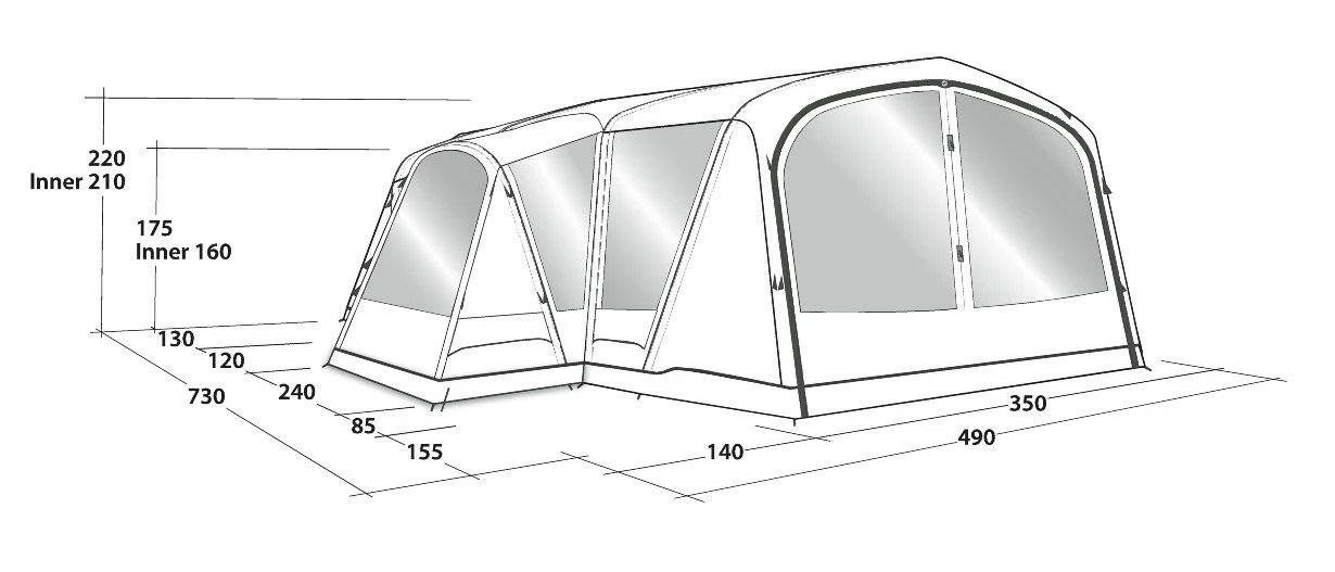 Outwell Mountain Lake 5ATC Tent (2022) 5 Outwell Mountain Lake 5ATC Tent (2022) - Image 3
