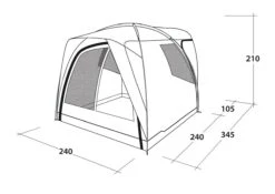 Outwell Beachcrest Drive Away Awning -Camping Gear Shop 111238 beachcrest drawing perspective2