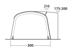 Outwell Blossburg 380 Air Drive Away Awning -Camping Gear Shop 111242 blossburg 380 air drawing other4
