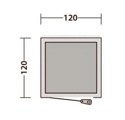 Outwell Seahaven Station Single -Camping Gear Shop 111287 outwell seahaven comfort station single drawing floorplan3