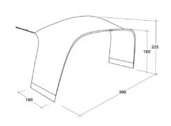 Outwell Lounge Tent Connector M (2023) -Camping Gear Shop 111342 lounge tent connector m drawing perspective2 page 0001