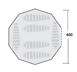 Robens Klondike Tipi Tent (2023) -Camping Gear Shop 130083 klondike drawing floorplan 14532
