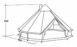 Robens Klondike Grande Tipi Tent (2023) 12 Robens Klondike Grande Tipi Tent (2023) -Camping Gear Shop 130174 klondike grande drawing perspective 2
