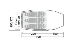 Robens Pioneer 3EX Tent (2022) -Camping Gear Shop 130275 pioneer 3ex drawing floorplan3