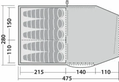 Robens Double Dreamer 5 Tent (2023) 23 Robens Double Dreamer 5 Tent (2023) -Camping Gear Shop 130279 double dreamer 5 drawing floorplan3