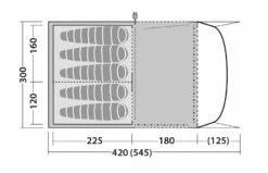 Robens Wolf Moon 5xp Tent (2023) -Camping Gear Shop 130284 wolf moon 5xp drawing floorplan36