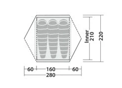 Robens Boulder 3 Tent (2023) -Camping Gear Shop 130290 boulder 3 drawing floorplan3