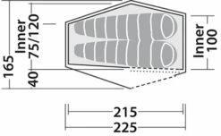 Robens Chaser 2 Tent (2023) -Camping Gear Shop 130316 chaser 2 drawing floorplan3