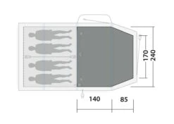 Outwell Rosedale 4PA Flat Woven Carpet -Camping Gear Shop 170861 flat woven carpet rosedale 4pa drawing floorplan2