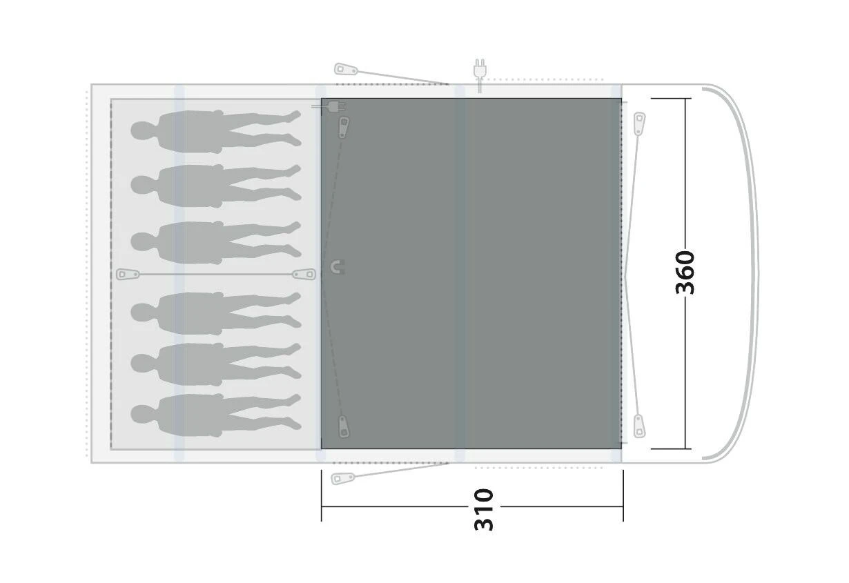 Outwell Hayward Lake 6ATC Flat Woven Carpet 4 Outwell Hayward Lake 6ATC Flat Woven Carpet - Image 2