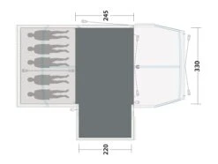 Outwell Mountain Lake 5ATC Flat Woven Carpet -Camping Gear Shop 170890 flat woven carpet mountain lake 5atc drawing floorplan2