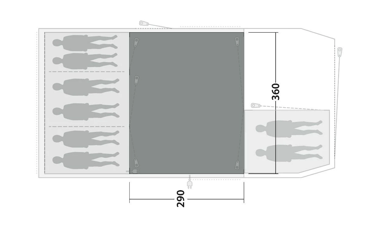 Outwell Winwood 8 Flat Woven Carpet 4 Outwell Winwood 8 Flat Woven Carpet - Image 2