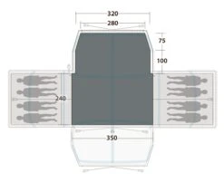 Outwell Grandville 8SA Flat Woven Carpet 7 Outwell Grandville 8SA Flat Woven Carpet -Camping Gear Shop 170908 flat woven carpet grandville 8sa drawing floorplan2