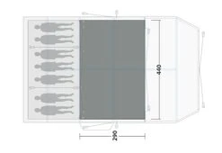 Outwell Knoxville 7SA Flat Woven Carpet 7 Outwell Knoxville 7SA Flat Woven Carpet -Camping Gear Shop 170938 flat woven carpet knoxville 7sa drawing floorplan2