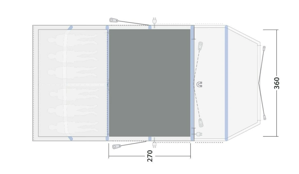 Outwell Wood Lake 6ATC Flat Woven Carpet 4 Outwell Wood Lake 6ATC Flat Woven Carpet - Image 2