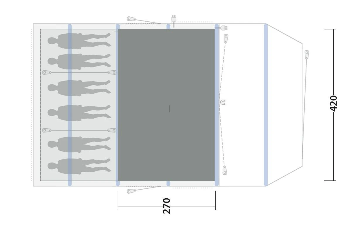 Outwell Queensdale 8PA Flat Woven Carpet 4 Outwell Queensdale 8PA Flat Woven Carpet - Image 2