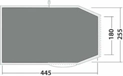 Robens Double Dreamer 5 Footprint (445*180) -Camping Gear Shop 190055 footprint double dreamer 5 drawing floorplan2