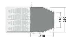 Robens Double Dreamer 4 Fleece Carpet (210*220) 7 Robens Double Dreamer 4 Fleece Carpet (210*220) -Camping Gear Shop 190062 fleece carpet double dreamer 4 drawing floorplan2