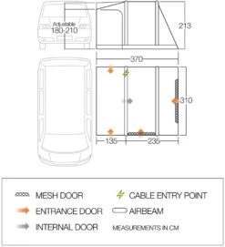 Vango Airbeam Vango Kela Air TC Low Awning (2023) 11 Vango Airbeam Vango Kela Air TC Low Awning (2023) -Camping Gear Shop 2021 vango floorplan kela air tc 1