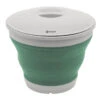 Outwell Collaps Bucket With Lid - Shadow Green (2023) 2 Outwell Collaps Bucket With Lid - Shadow Green (2023) -Camping Gear Shop 651122 collaps bucket round w lid shadow green feature photo3