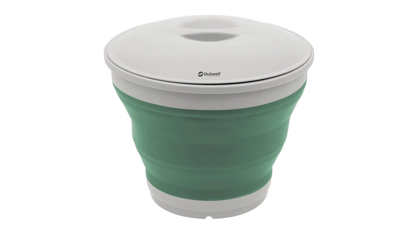 Outwell Collaps Bucket With Lid - Shadow Green (2023) 3 Outwell Collaps Bucket With Lid - Shadow Green (2023)