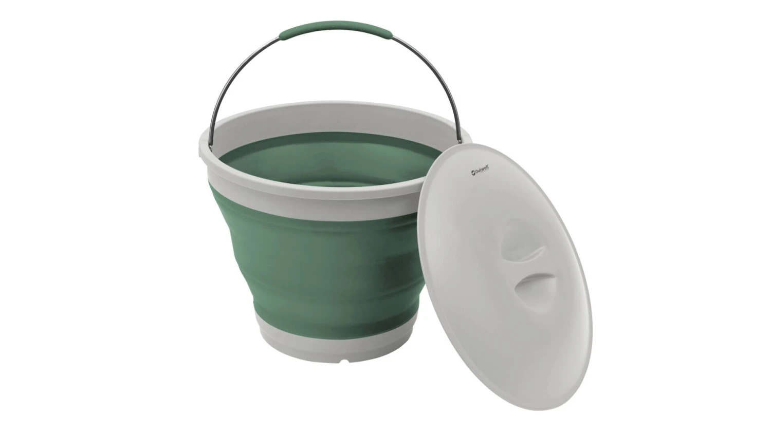 Outwell Collaps Bucket With Lid - Shadow Green (2023) 4 Outwell Collaps Bucket With Lid - Shadow Green (2023) - Image 2