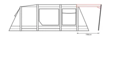 Outdoor Revolution Airedale 5.0s Front Sun Canopy -Camping Gear Shop airedale 5s sun canopy drawing 1