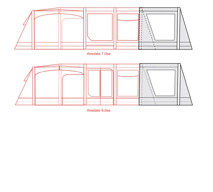 Outdoor Revolution Airedale 7.0se / 9.0se Front Porch Extension 4 Outdoor Revolution Airedale 7.0se / 9.0se Front Porch Extension - Image 2