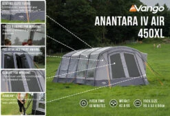Vango Airbeam Vango Anantara IV 450xl Air Tent (2023) 17 Vango Airbeam Vango Anantara IV 450xl Air Tent (2023) -Camping Gear Shop anantara iv air 450xl low res2