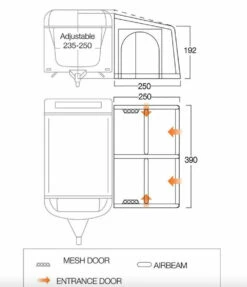Vango Airbeam Vango Balletto Air 390 Elements Shield Caravan Awning (2023) -Camping Gear Shop balletto 390 floor