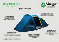 Vango Beta 450xl CLR Tent (2023) -Camping Gear Shop beta 450xl clr lr