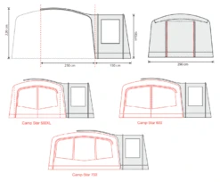 Outdoor Revolution Camp Star Side Porch (500xl, 600, 700) (2022) 19 Outdoor Revolution Camp Star Side Porch (500xl, 600, 700) (2022) -Camping Gear Shop campstar side porch floorplans 1