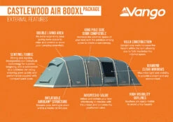 Vango Airbeam Vango Castlewood Air 800XL Tent Package (2023) 20 Vango Airbeam Vango Castlewood Air 800XL Tent Package (2023) -Camping Gear Shop castlewood air 800xl package