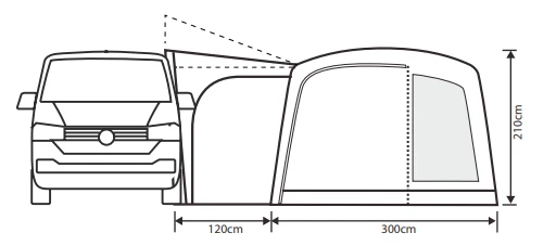 Outdoor Revolution Cayman Cacos Air SL Mid Awning (210-255cm) 9 Outdoor Revolution Cayman Cacos Air SL Mid Awning (210-255cm) - Image 7
