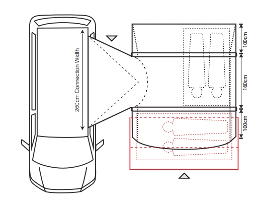 Outdoor Revolution Cayman Curl Air Mid Awning (210-255) 4 Outdoor Revolution Cayman Curl Air Mid Awning (210-255) - Image 2