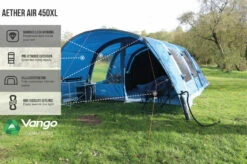Vango Airbeam Vango Aether Air 450XL Tent (2022) -Camping Gear Shop earth collection airbeam infographics call outs6