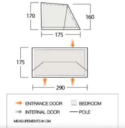 Vango Airbeam Vango Studio Large For Anantara IV (TA010) -Camping Gear Shop floorplan studio l 1