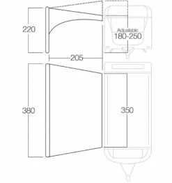 Vango AirBeam Sky Canopy 3.5m -Camping Gear Shop floorplan35 2