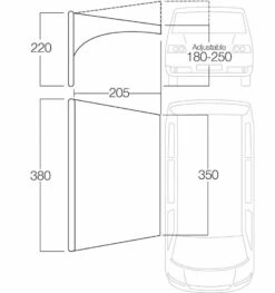 Vango AirBeam Sky Canopy 3.5m -Camping Gear Shop floorplan35 3