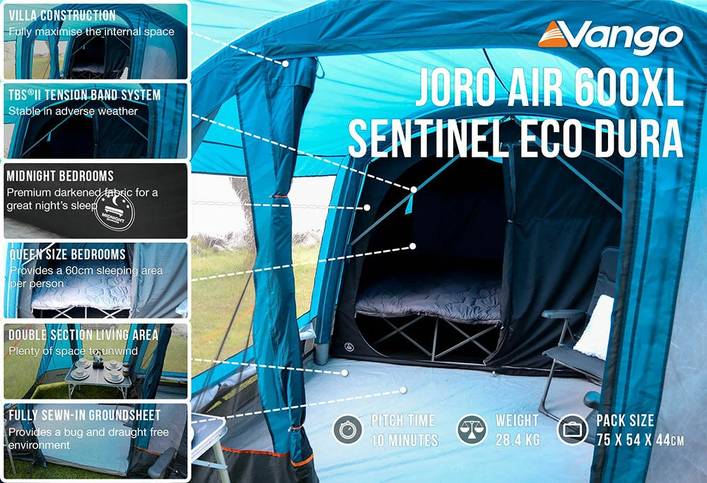 Vango Airbeam Vango Joro Air 600xl Dura Tent (2023) 8 Vango Airbeam Vango Joro Air 600xl Dura Tent (2023) - Image 6