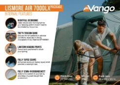 Vango Airbeam Vango Lismore Air 700DLX Tent Package (2023) -Camping Gear Shop lismore air 700dlx package2