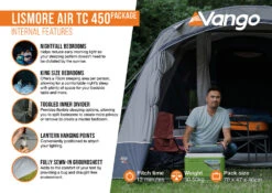 Vango Airbeam Vango Lismore Air TC 450 Tent Package (2023) 9 Vango Airbeam Vango Lismore Air TC 450 Tent Package (2023) -Camping Gear Shop lismore air tc 450 package2