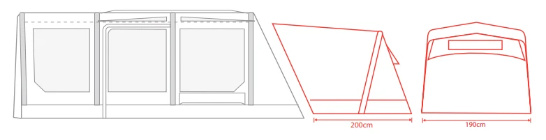 Outdoor Revolution Movelite Annexe T3E / T4E (2022) 4 Outdoor Revolution Movelite Annexe T3E / T4E (2022) - Image 3