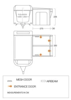 Vango Airbeam Vango Riviera Air 330 Elements ProShield Caravan Awning (2023) -Camping Gear Shop riviera 330 floorplan