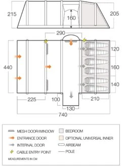 Vango Airbeam Vango Rome II Air 650XL Tent Package (2023) 21 Vango Airbeam Vango Rome II Air 650XL Tent Package (2023) -Camping Gear Shop vango 2021 tents floorplan rome air 650xl hi