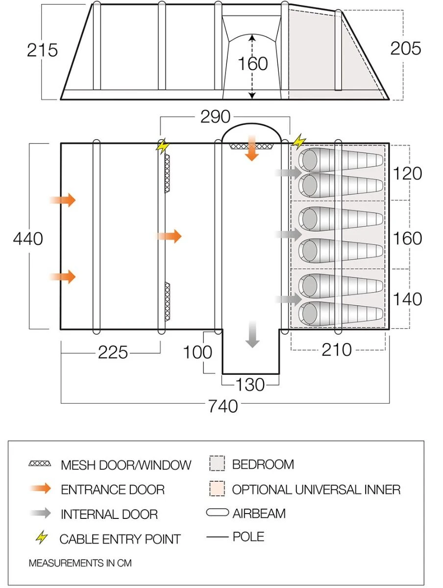 Vango Airbeam Vango Rome II Air 650XL Tent Package (2023) 6 Vango Airbeam Vango Rome II Air 650XL Tent Package (2023) - Image 4