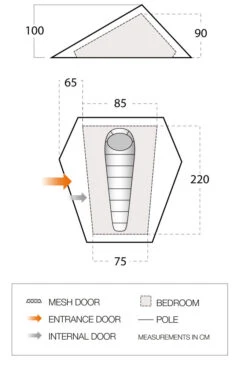 Vango Heddon 100 Tent (2022) -Camping Gear Shop vango 2022 tents floorplan heddon 100 low res
